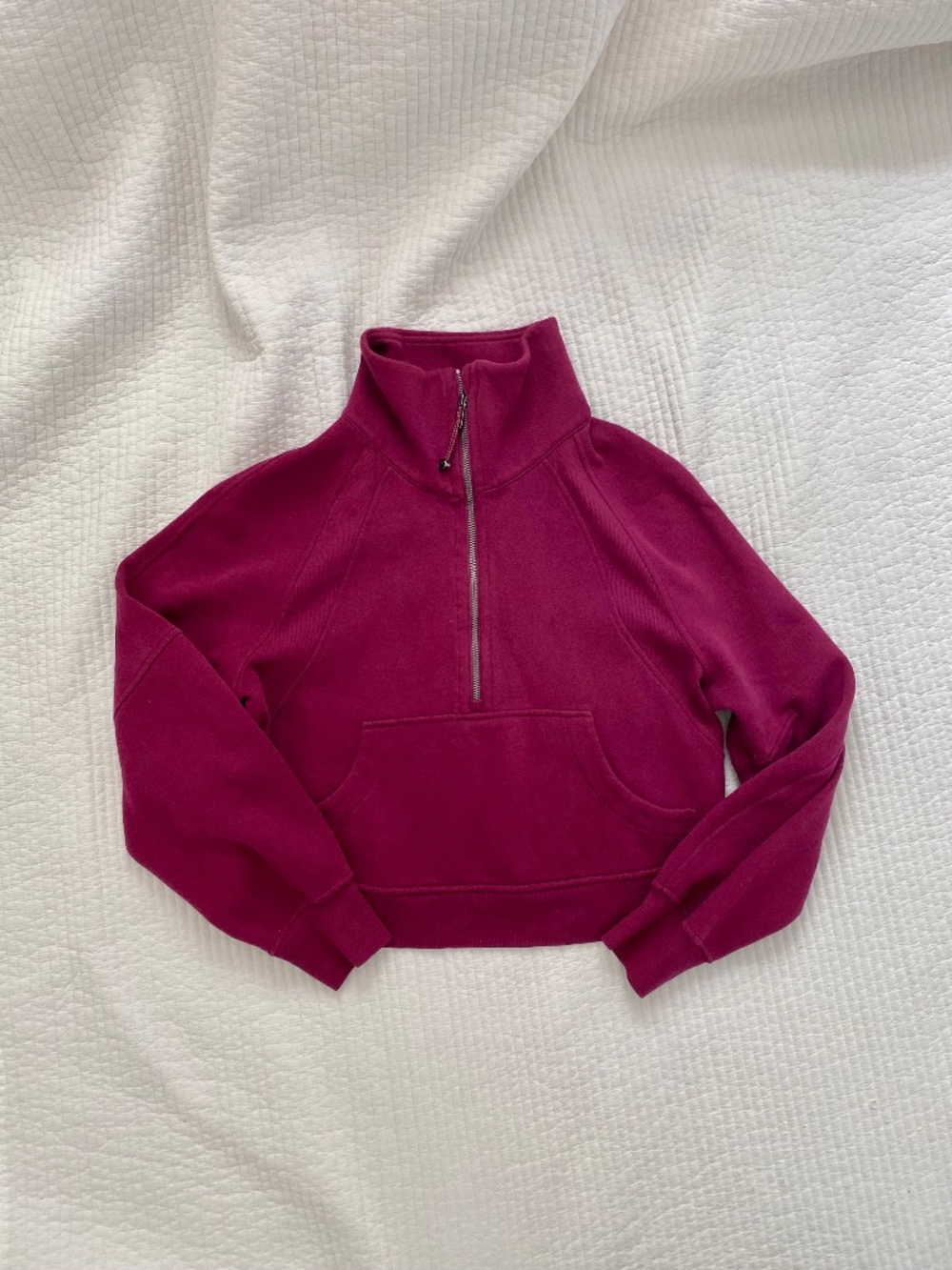 Lululemon maroon half zip scuba